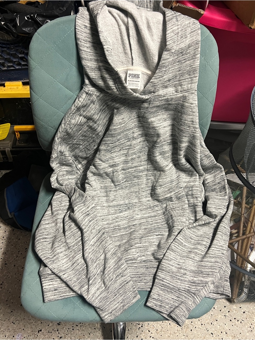 PINK Victoria's Secret Heather Gray Hooded Sweatshirt